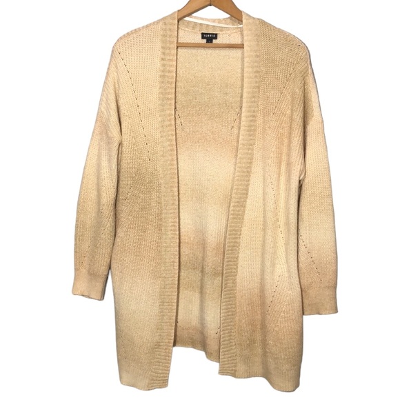 TORRID | Women’s Butter Cream Chunky Cardigan Open Front Midi Sweater size 1X - Picture 2 of 15